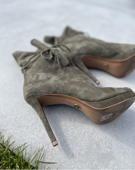 Kozačky dámské Michael Kors ROSALIE olivové